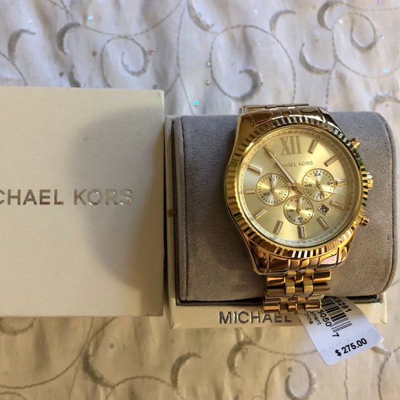 Michael Kors Men's Lexington Chronograph Gold-Tone - Picture 2 of 3
